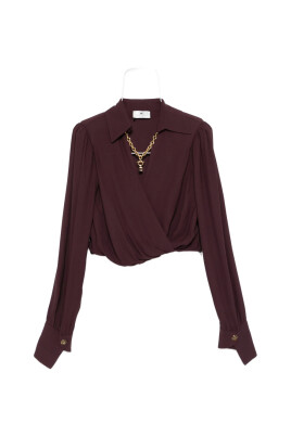chemise-marron-a-col-classique