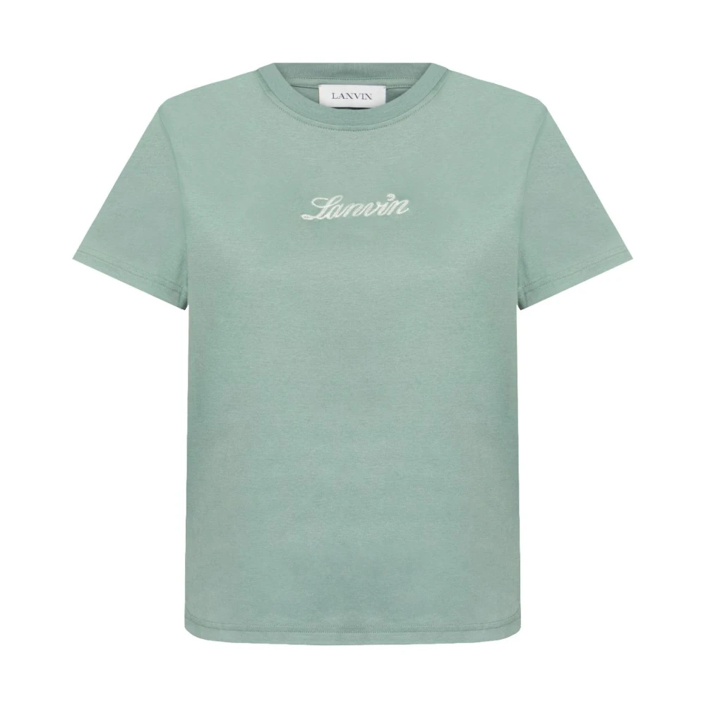 Lanvin Mint Groene Ronde Hals T-shirt Green Dames