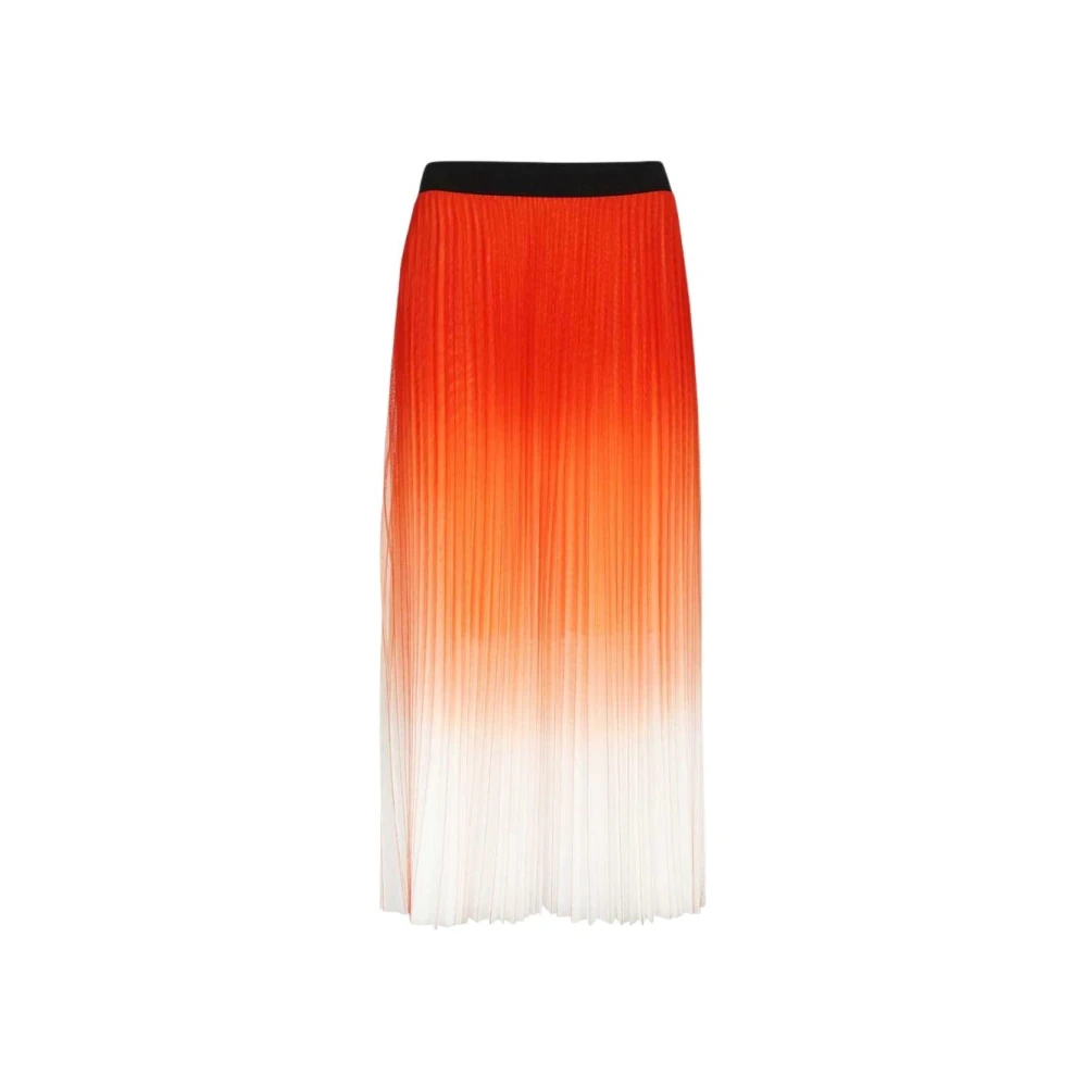 Karl Lagerfeld Women's Red Maxi Skirts, M, Pleated Maxi Skirt