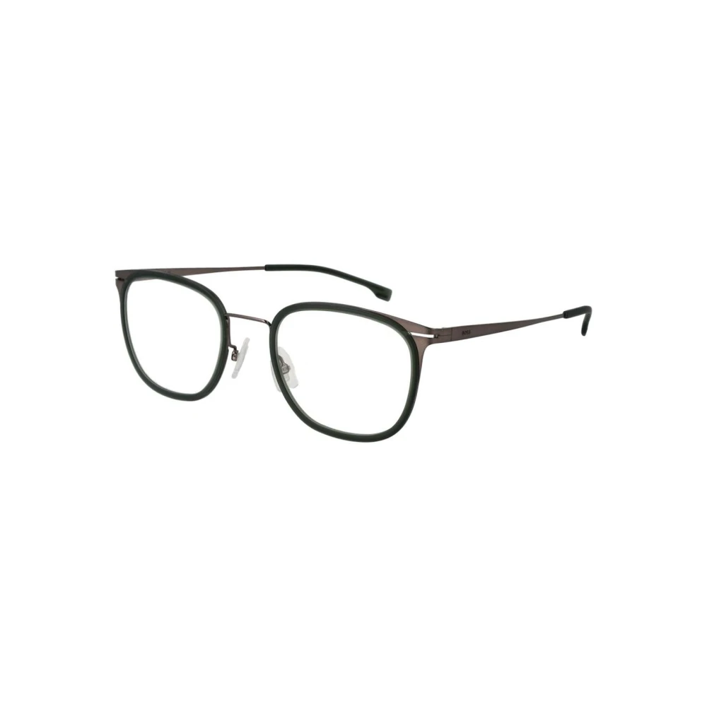 Hugo Men's Green Rectangle Optical Frames