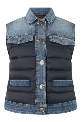 Väst Mix Denim och Vadderad