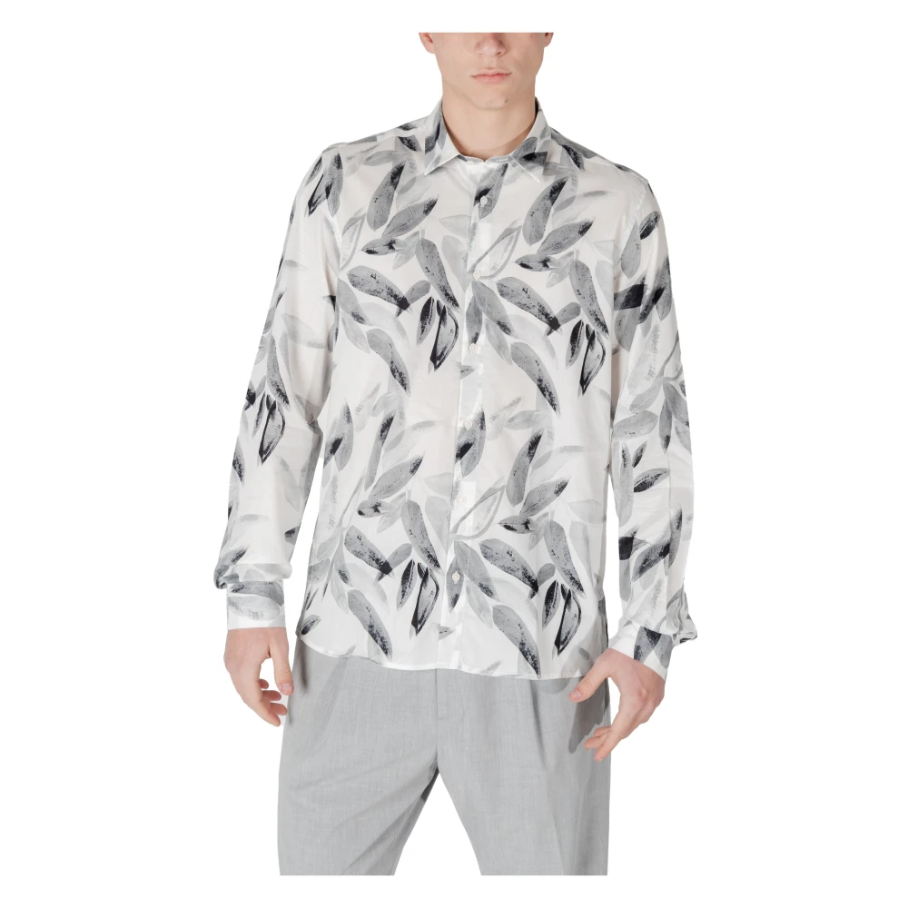 Antony Morato Bloemenknoopshirt Mannen Wit White Heren