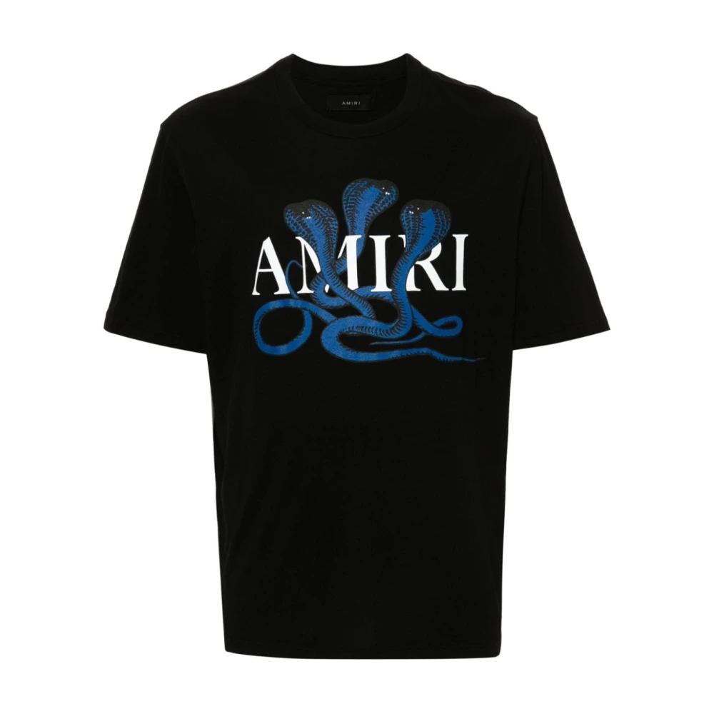 Amiri Slang Logo Jersey Crew Neck T-shirt Black Heren
