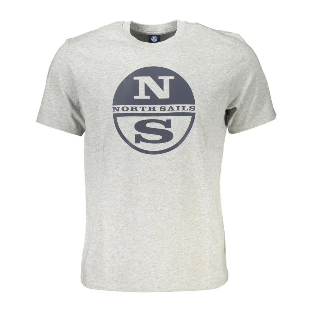 North Sails , T-Shirts, Male, Gray, 2XL, Short Sleeved T-Shirt