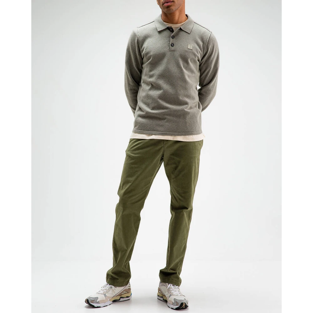 Butcher of Blue Clifden Polo Lange Mouw Shirt Green Heren