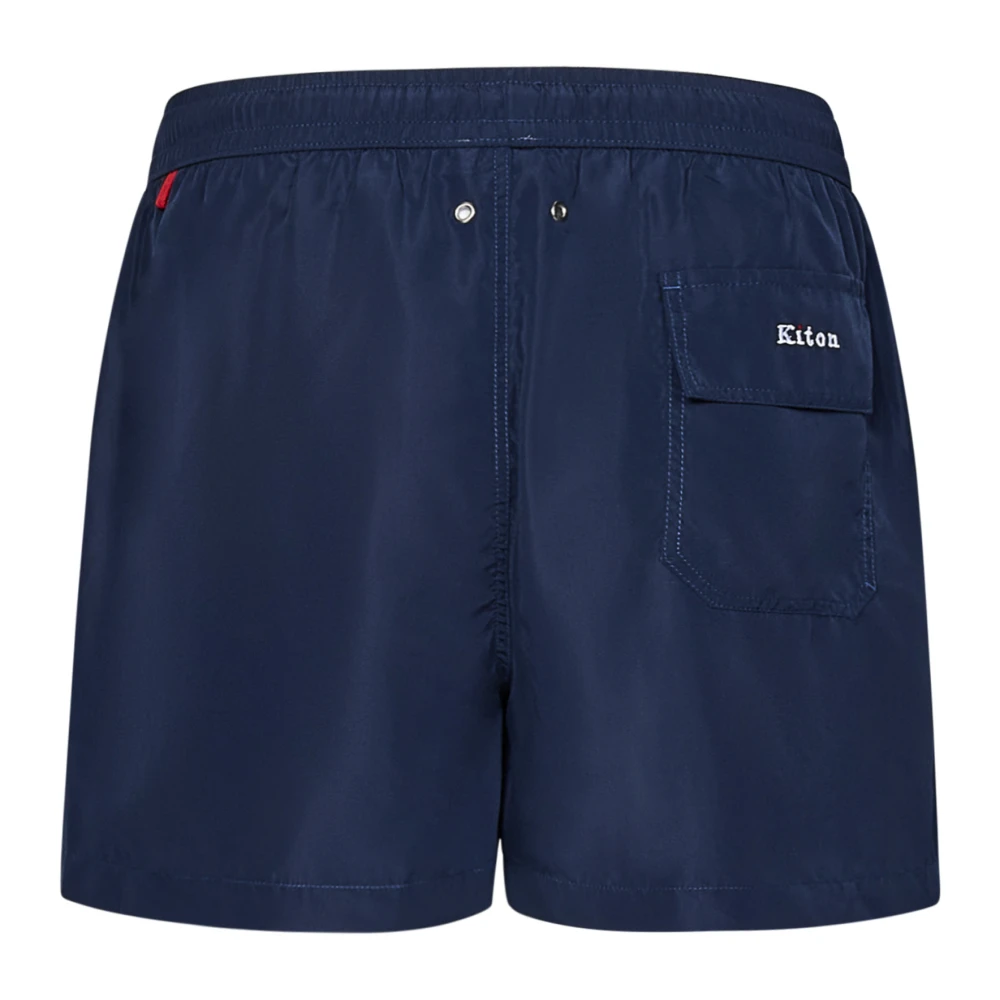 Kiton Blauwe zwemkleding Ss25 Stijlvolle lichtgewicht zwembroek Blue Heren