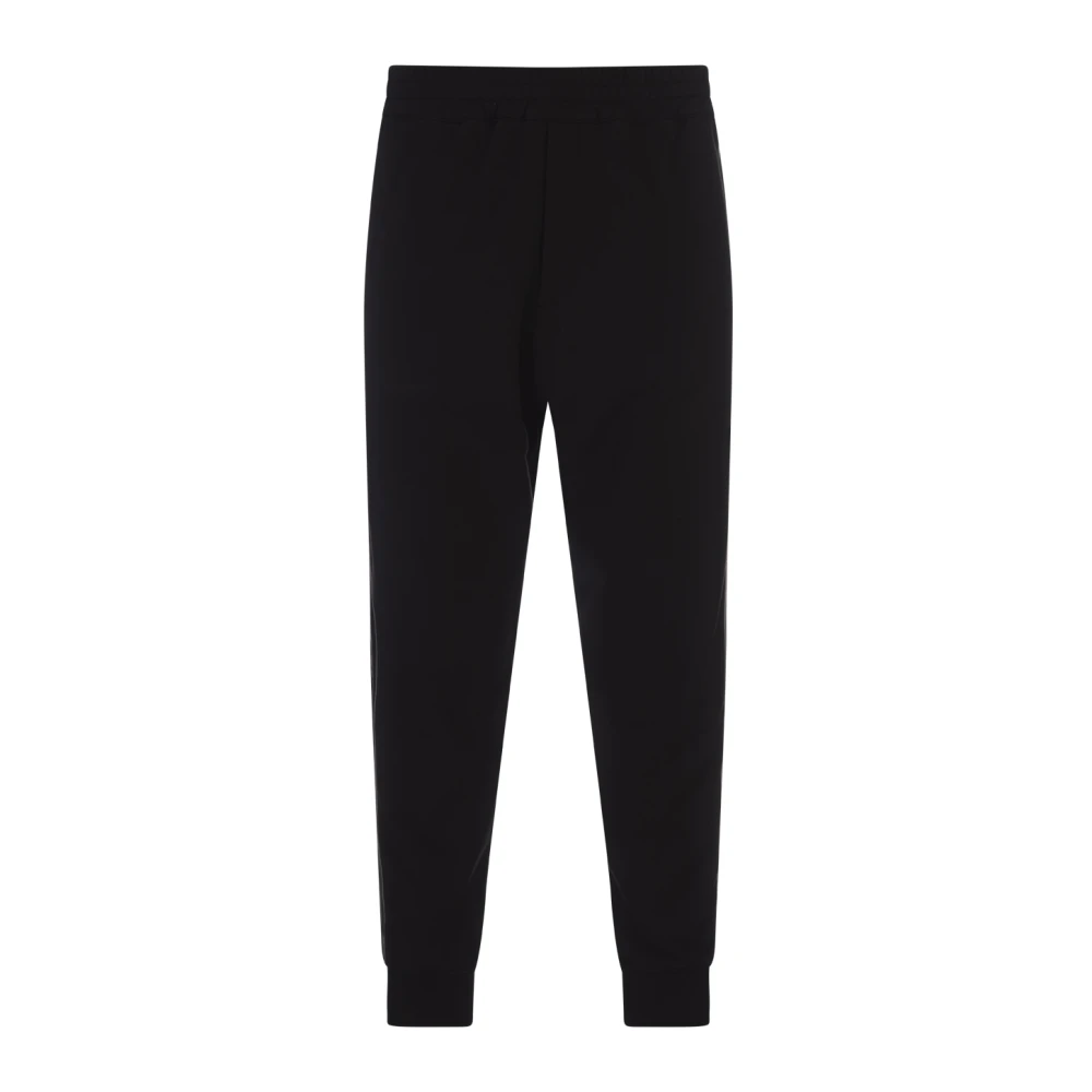 Alexander mcqueen Zwarte Slim Fit Joggers met Logo Tapes Black Heren
