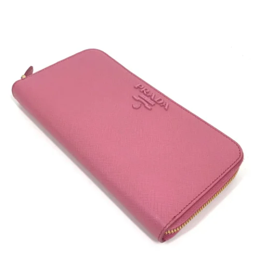 Prada Vintage Pre-owned Leather wallets Pink Dames