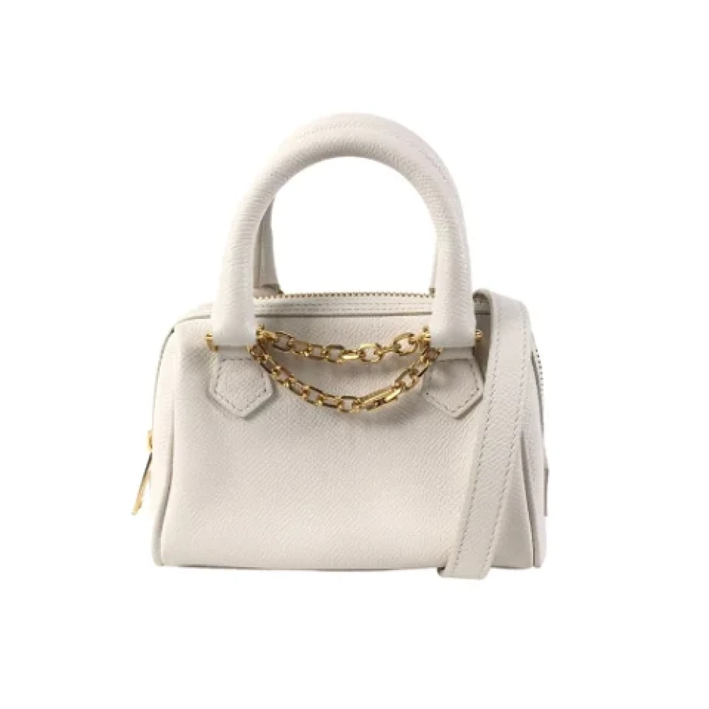 Celine Vintage Pre-owned Leather celine-bags White Dames
