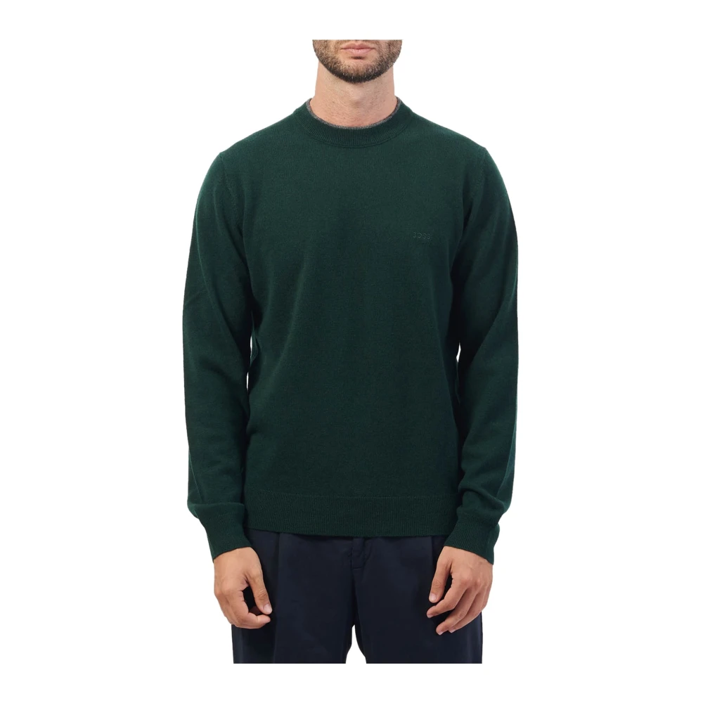 Hugo Boss Wollen Heren Trendy Trui Green Heren