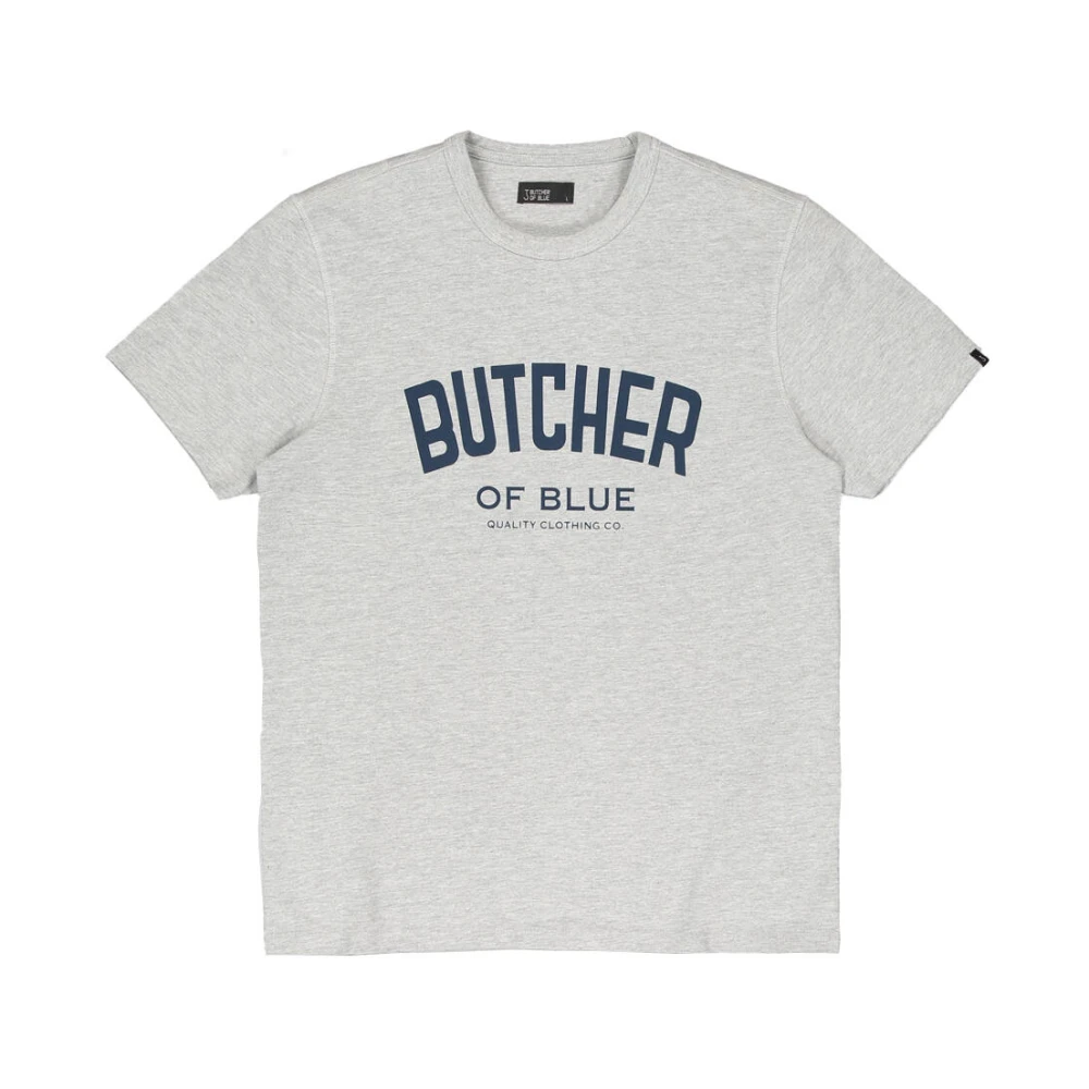 Butcher of Blue Leger College Tee Korte Mouw Shirt Gray Heren