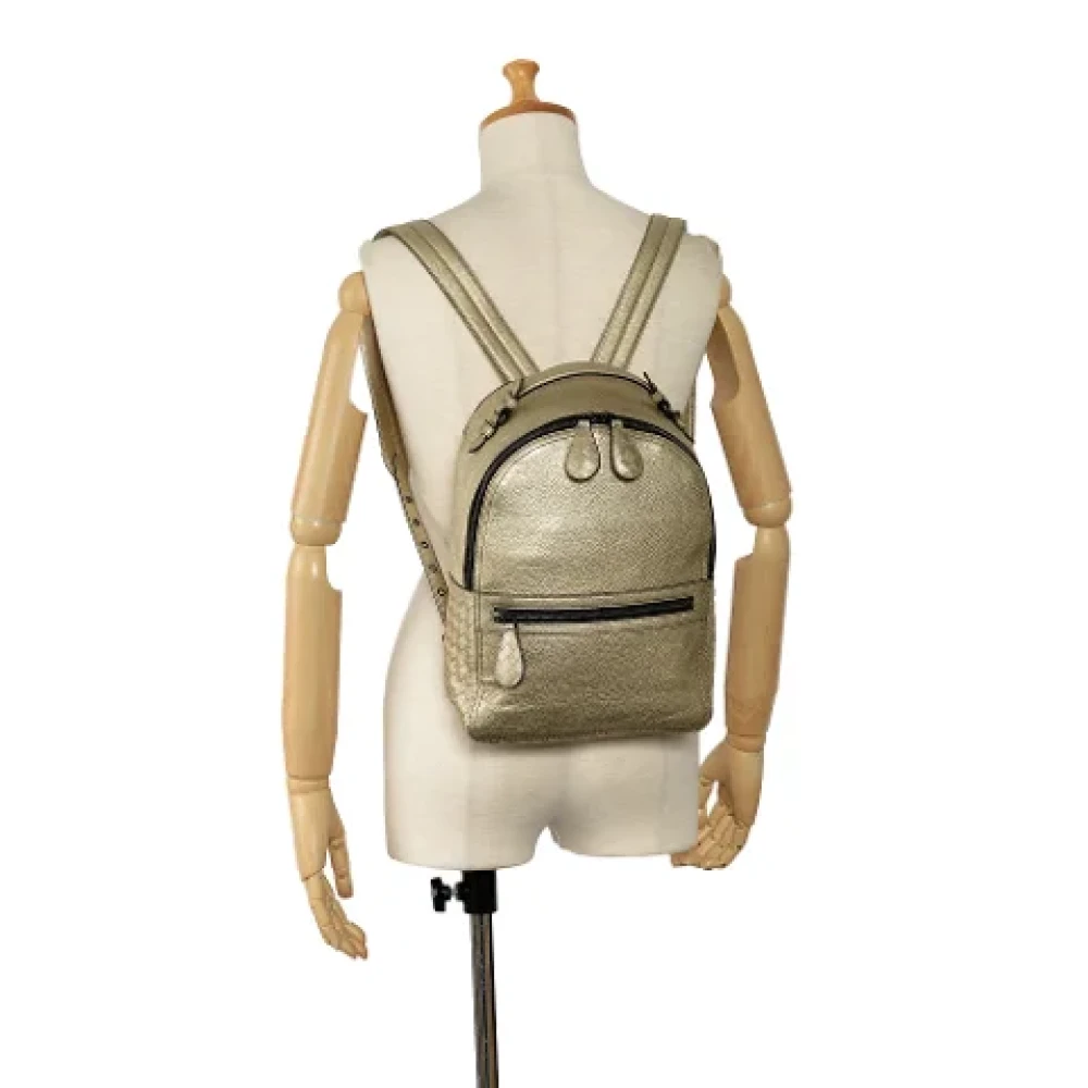 Bottega Veneta Vintage Pre-owned Leather backpacks Yellow Dames