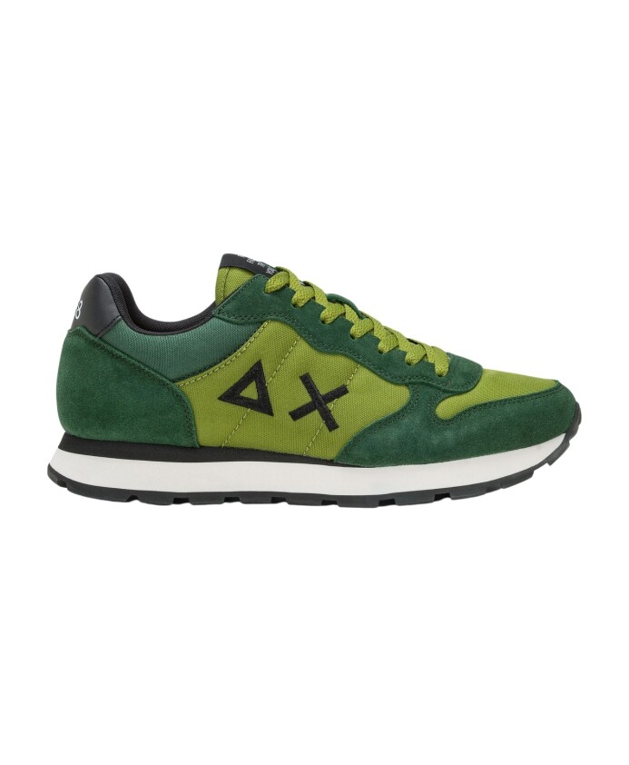 green-suede-nylon-casual-sneaker