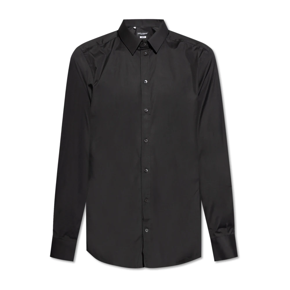 Dolce & Gabbana Uomo Nero - Camicia Classica - Shirts - M