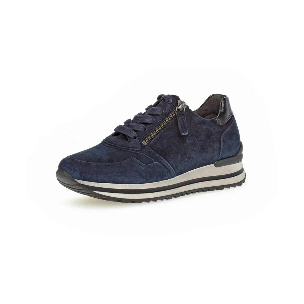 Gabor Blauwe Casual Veterschoen voor Dames Dames Schoenen