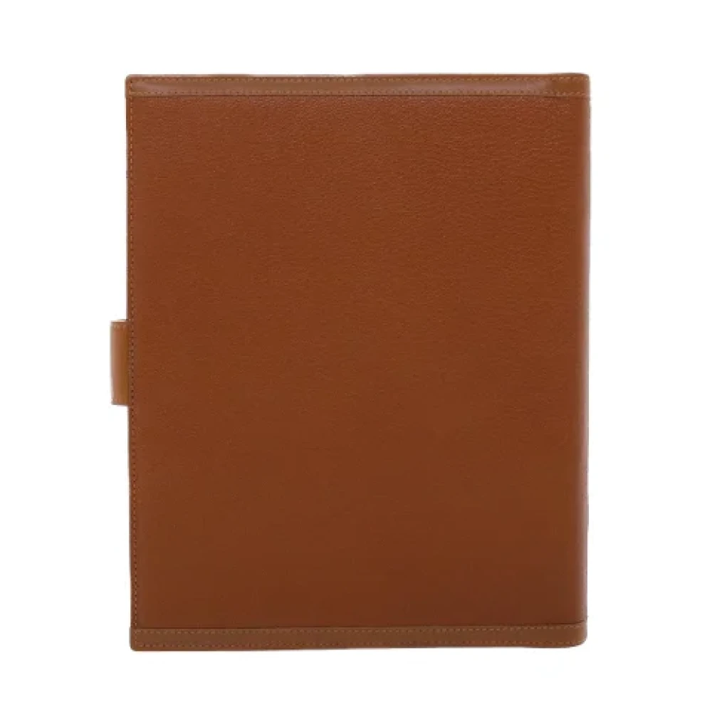 Bvlgari Vintage Pre-owned Leather home-office Brown Dames