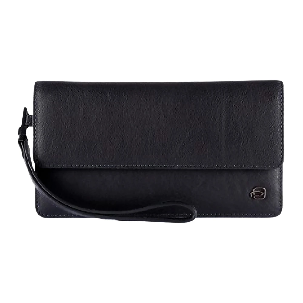 Piquadro Men's Blue Wallets & Cardholders, One Size, Leather Wallet With Smartphone Pocket