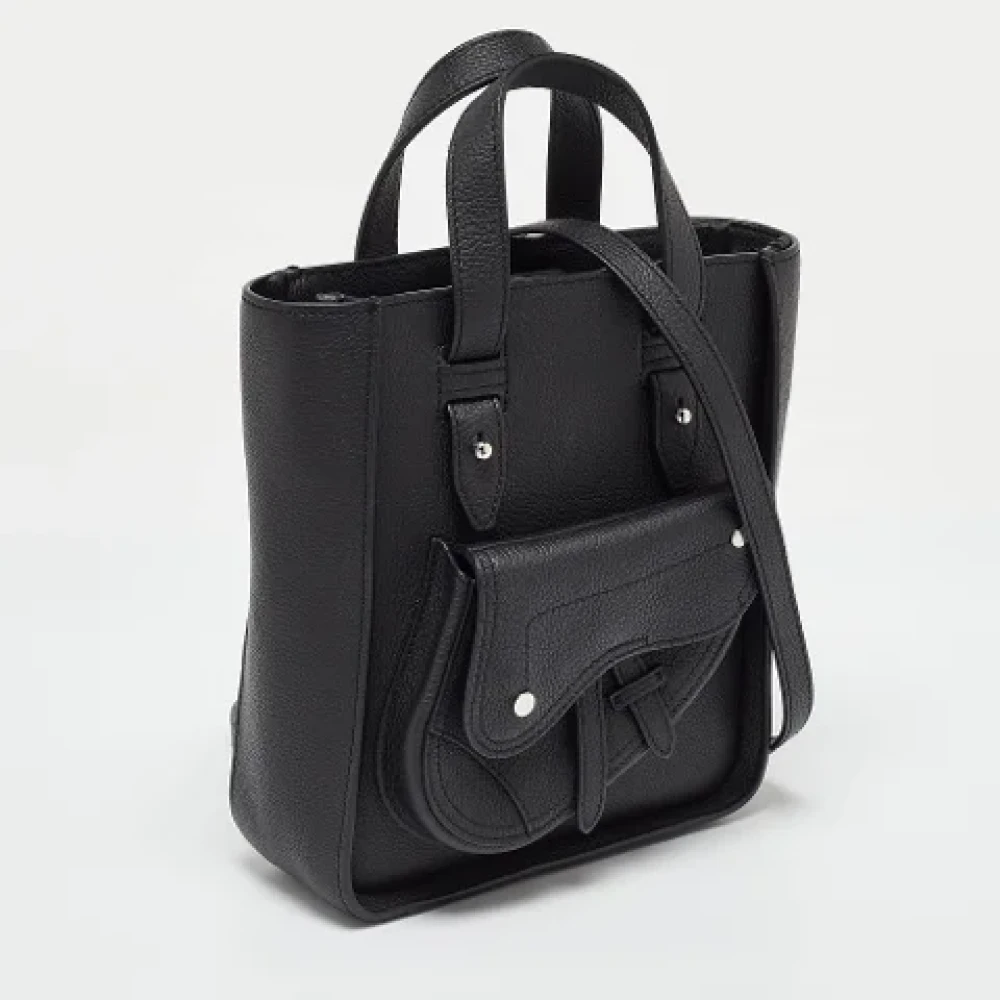 Dior Vintage Pre-owned Leather totes Black Heren