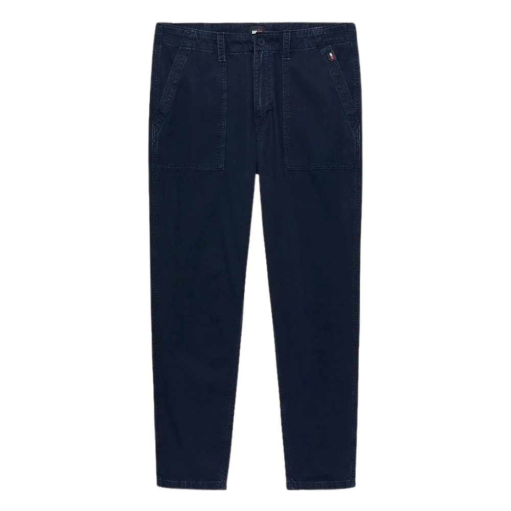 Tommy Hilfiger Blauwe Chino Broek van Katoenstof Blue Heren