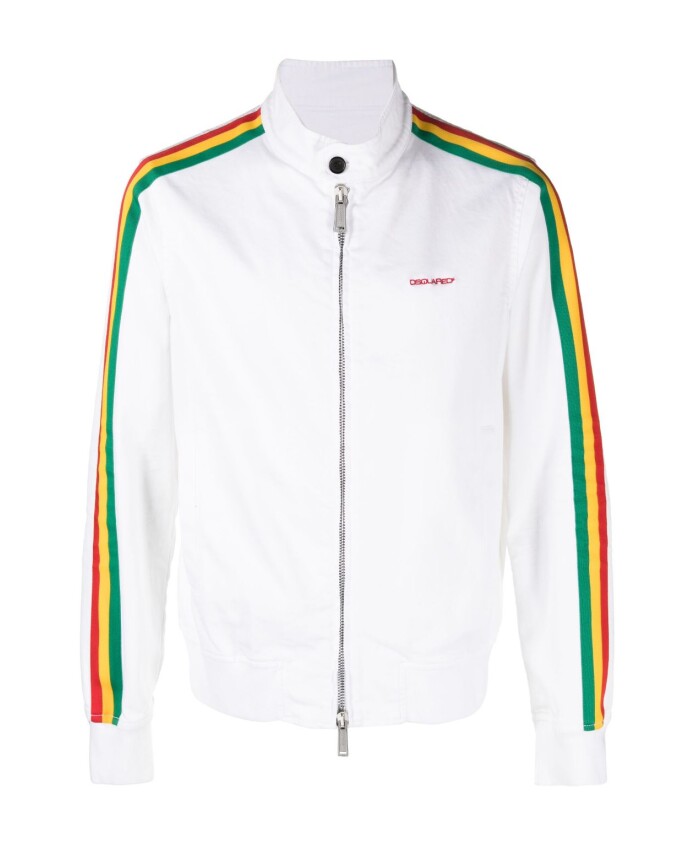 veste-en-coton-a-rayures-blanches-dsquared2