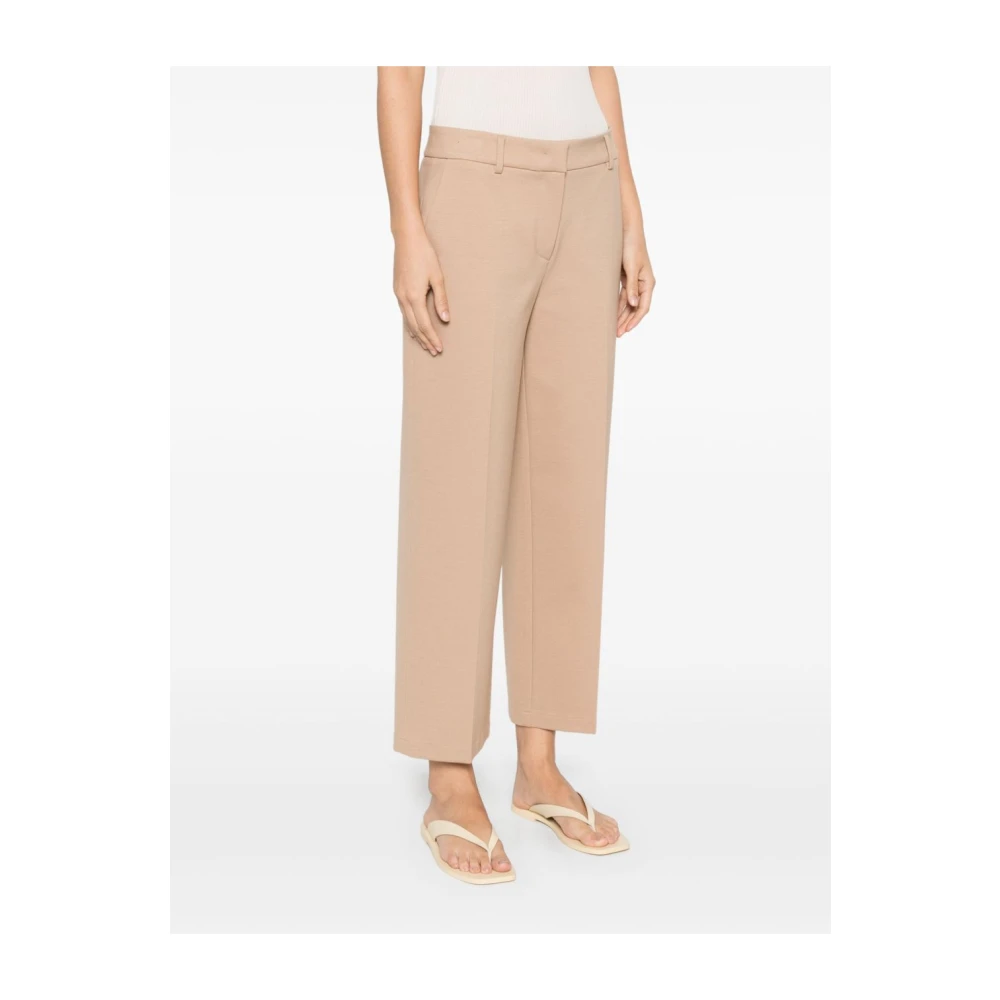 Peuterey Beige Broek met Verborgen Sluiting Beige Dames