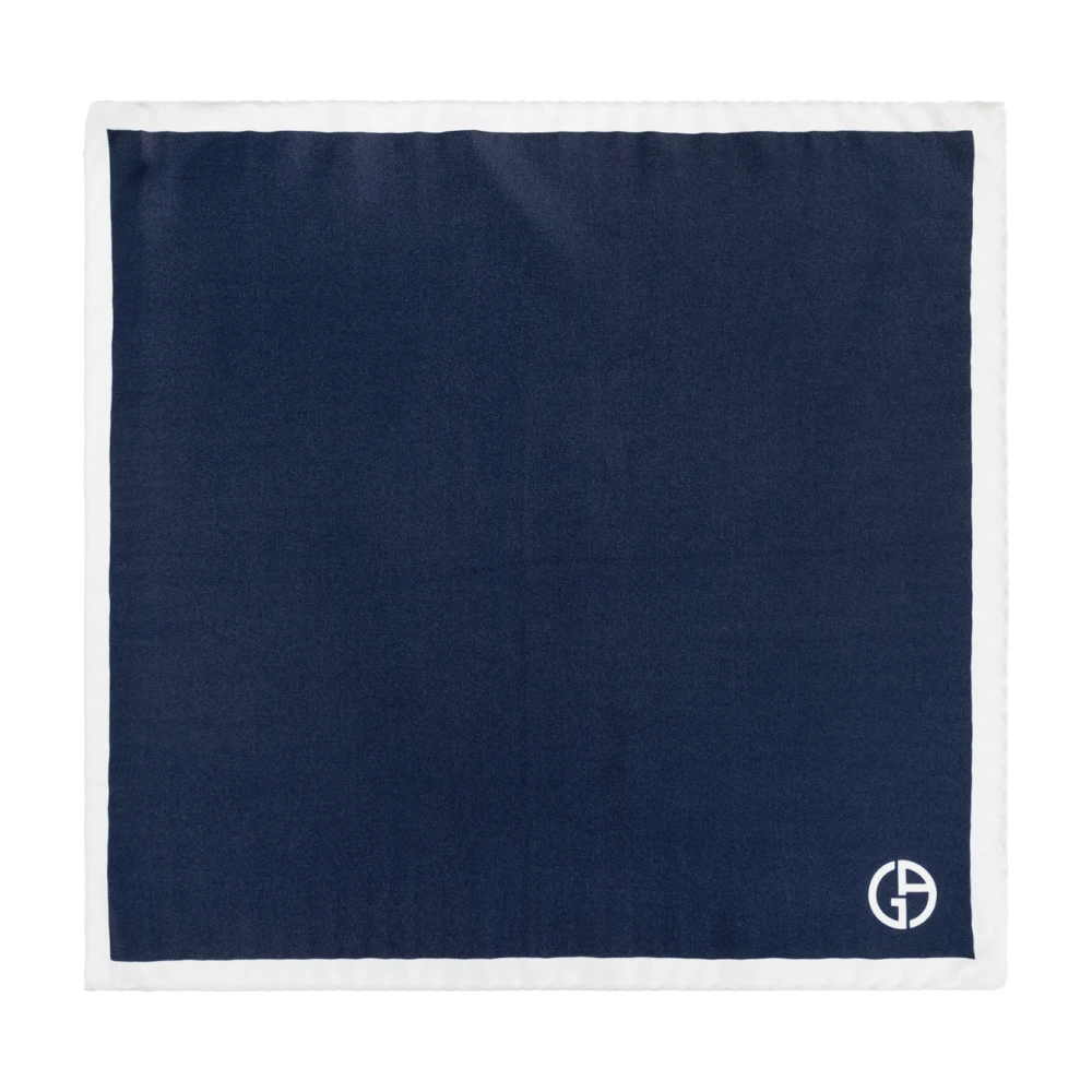 Giorgio Armani Zijden pochet Blue Heren