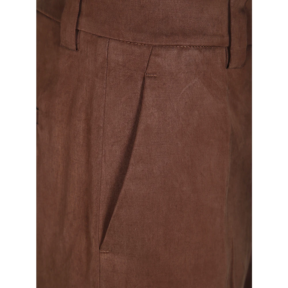 Incotex Cupro Wijde Broek Brown Dames