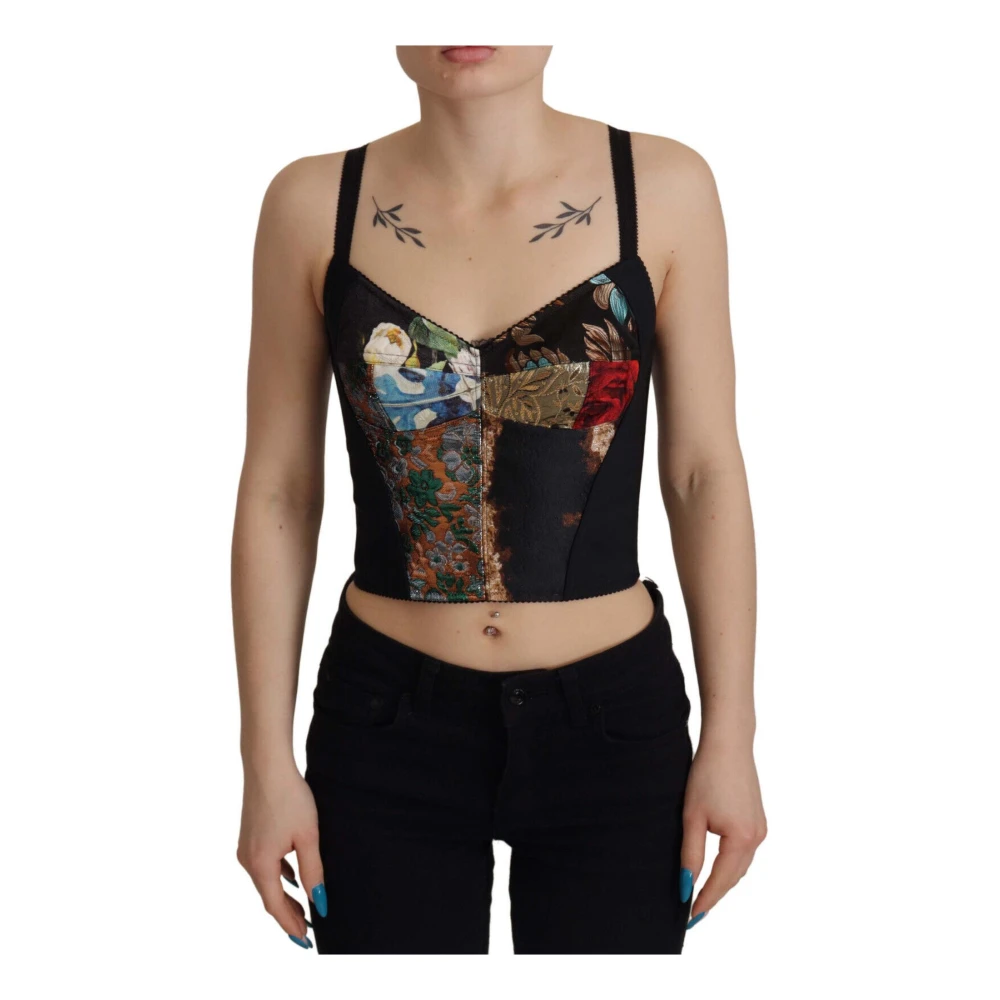 Dolce & Gabbana Women's Patchwork Sicily Cropped Top