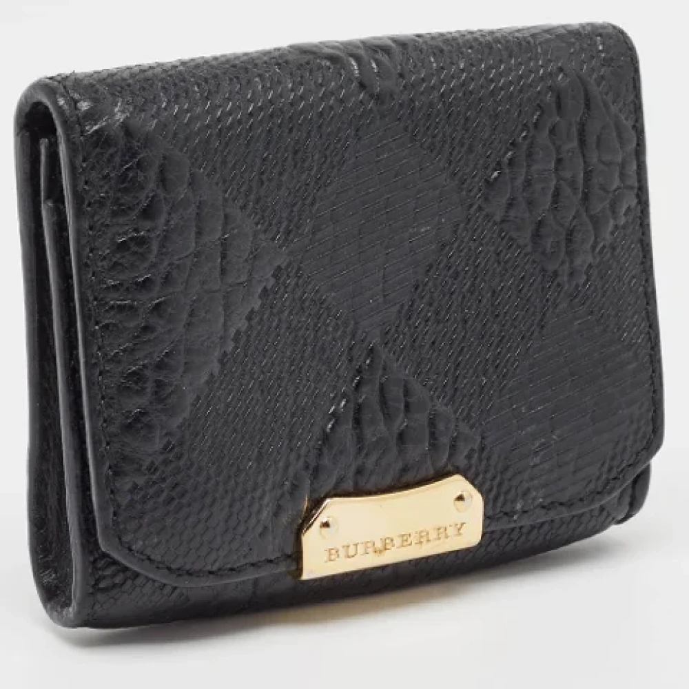 Burberry Vintage Pre-owned Leather wallets Black Dames