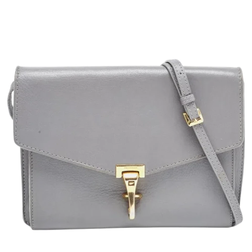 Burberry Vintage Pre-owned Leather crossbody-bags Gray Dames