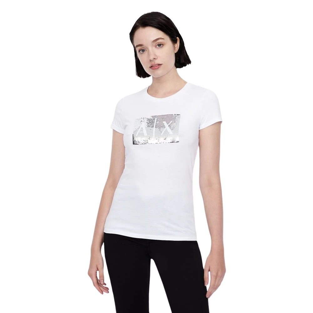 Armani Exchange Mujer Blanco Camisetas, Talla: M