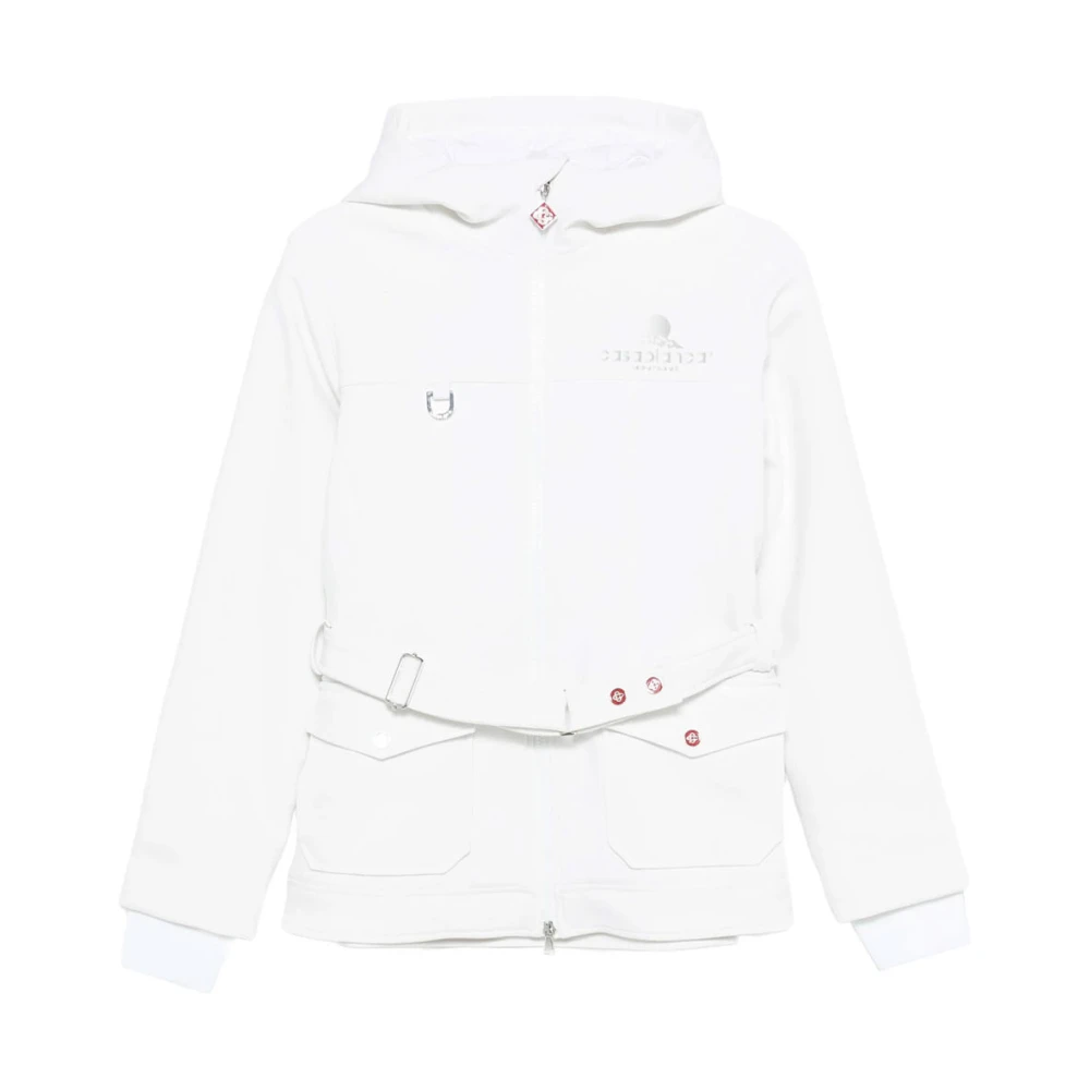Casablanca Women's White Jackets, M, Hooded Ski Jacket