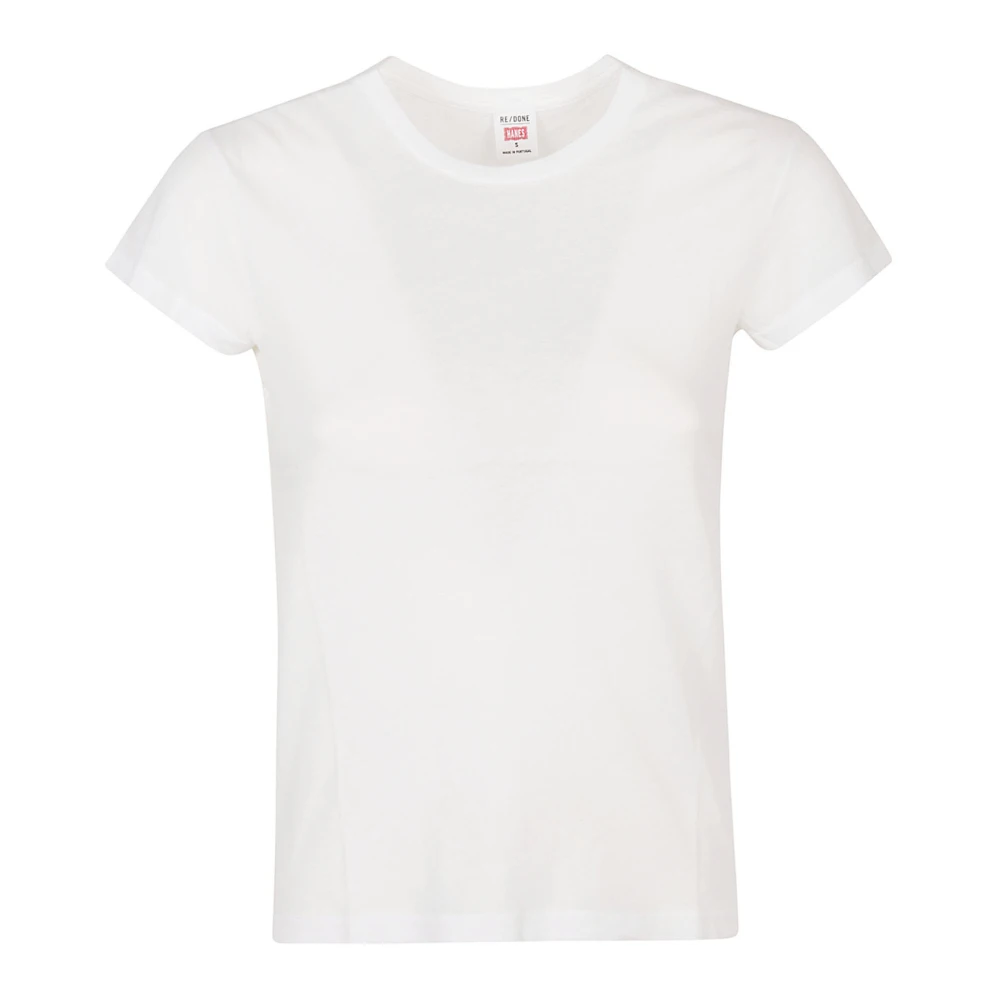 Re Done Slim Optic White T-Shirt White Dames