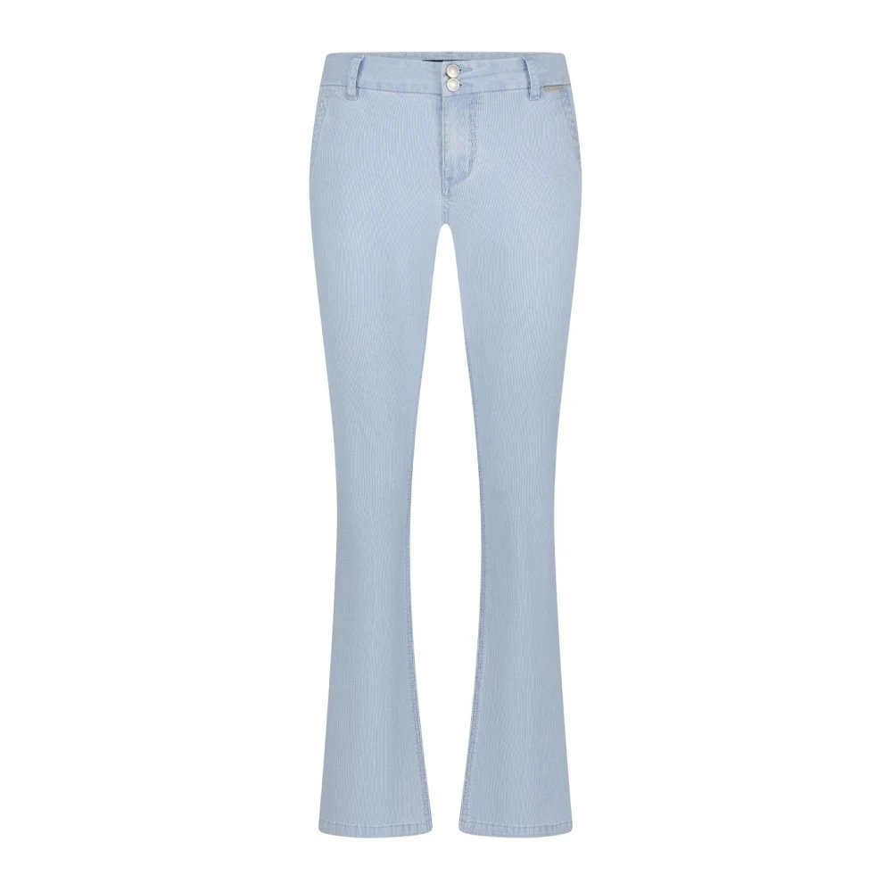 Red Button Chambray Bibette Stijlvolle Broek Blue Dames