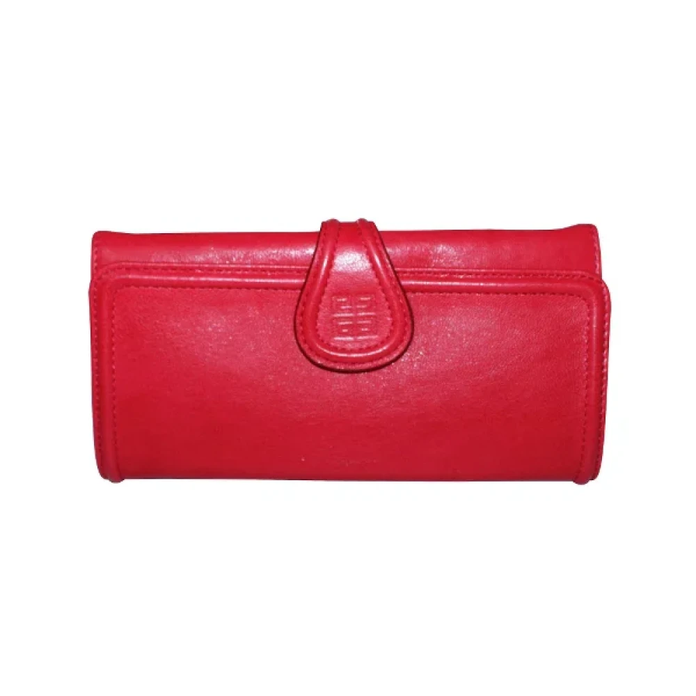 Givenchy Pre-owned Leather wallets Red Dames