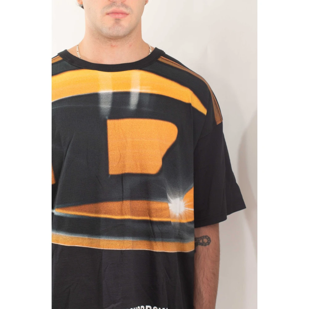 Diesel Grote Logo Tee in T-Box Stijl Black Heren