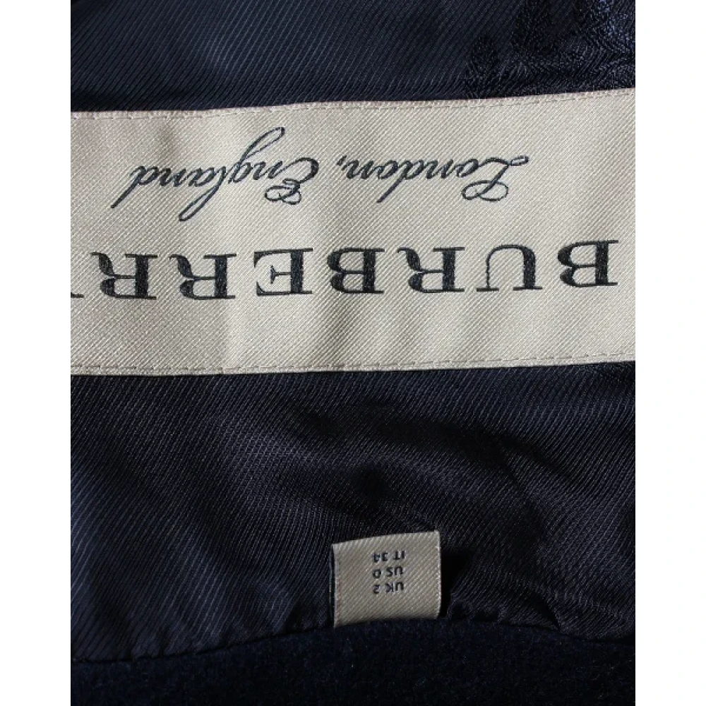 Burberry Vintage Pre-owned Cashmere outerwear Blue Dames