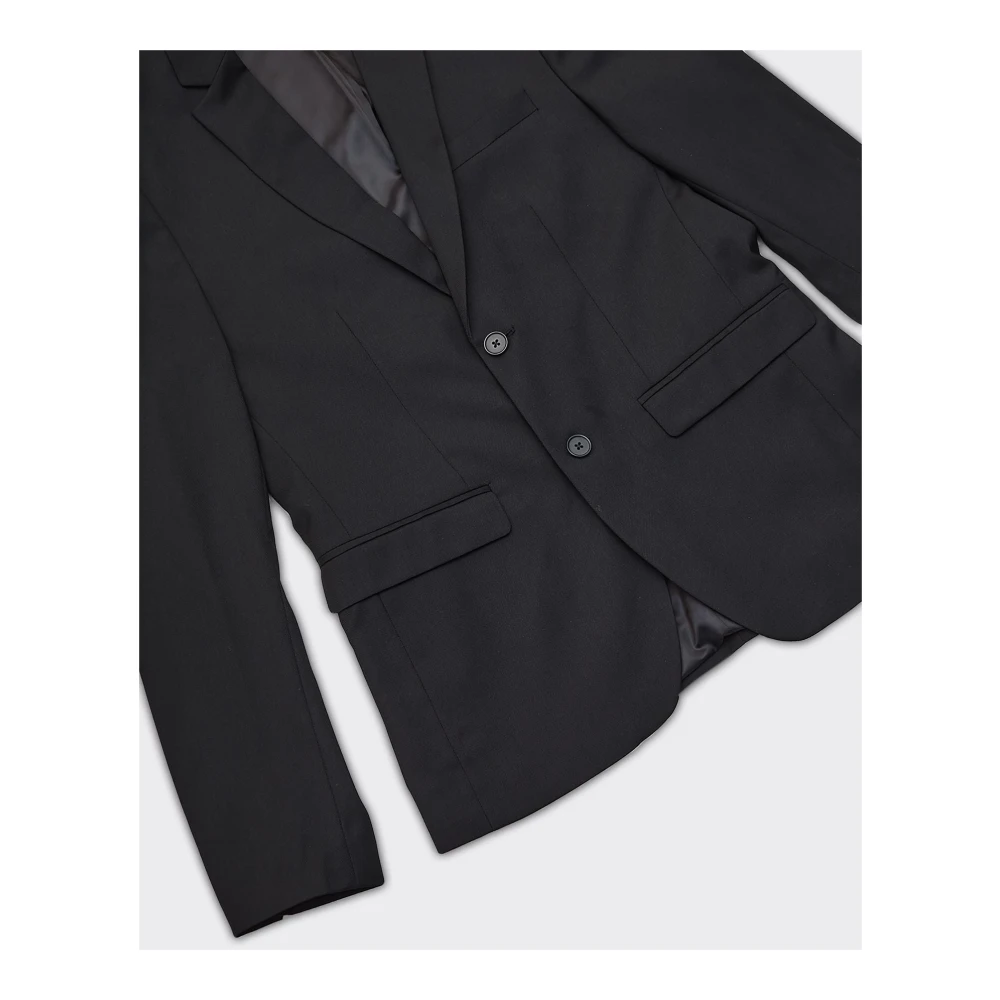 Selected Homme Slanke Structuur Blazer in Zwart Black Heren