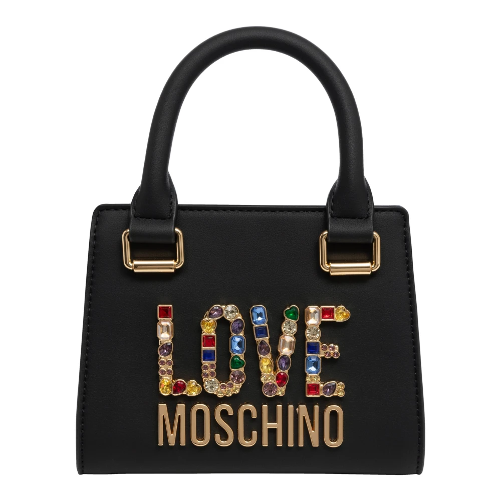 Love Moschino Rhinestone Logo Mini bag Black Dames