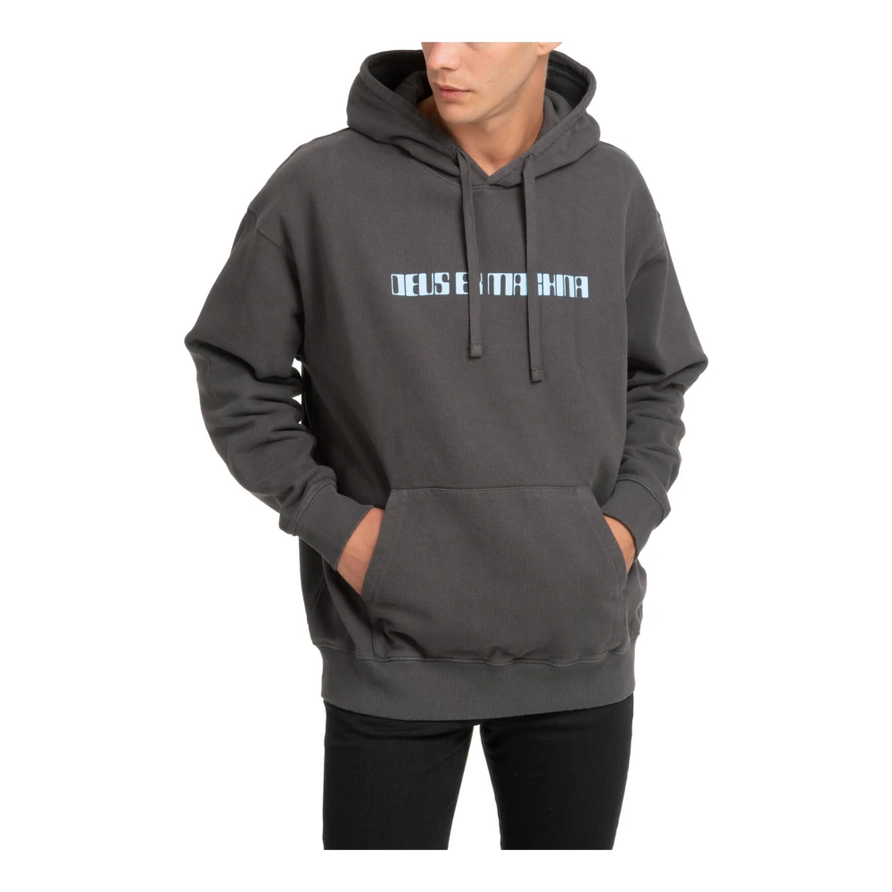 Deus Ex Machina Mönstrad Logoficka Tech Hoodie Gray, Herr