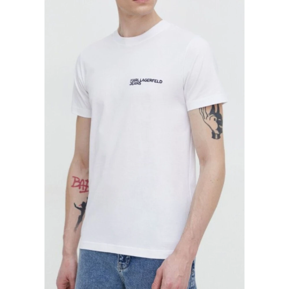 Karl Lagerfeld Heren Slim Fit Korte Mouw T-Shirt White Heren