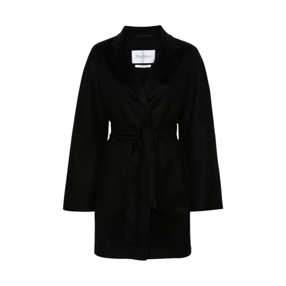 Max Mara Belted Coats Black Dames