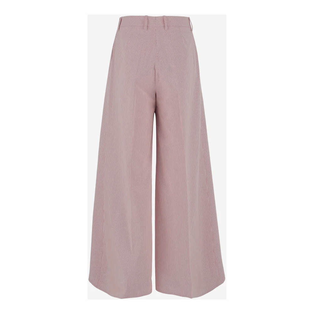 Berwich Gestreepte Wijde Pijp Stretch Broek Red Dames