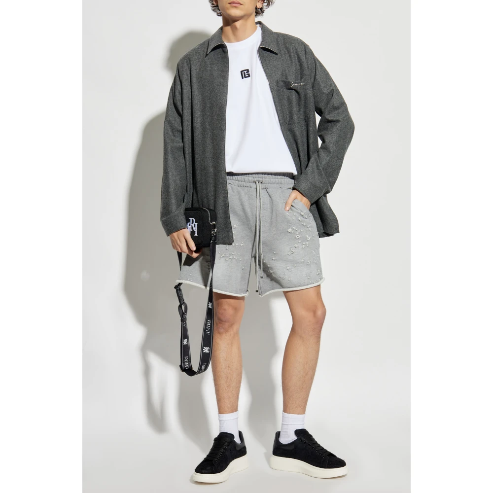 Amiri Logo shorts Gray Heren