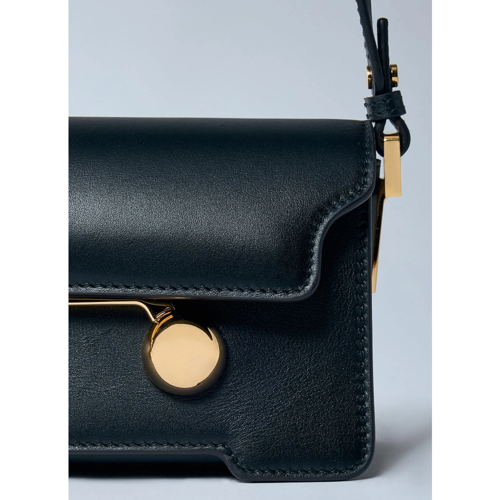 Marni Mini Schoudertas met Gouden Hardware Black Dames