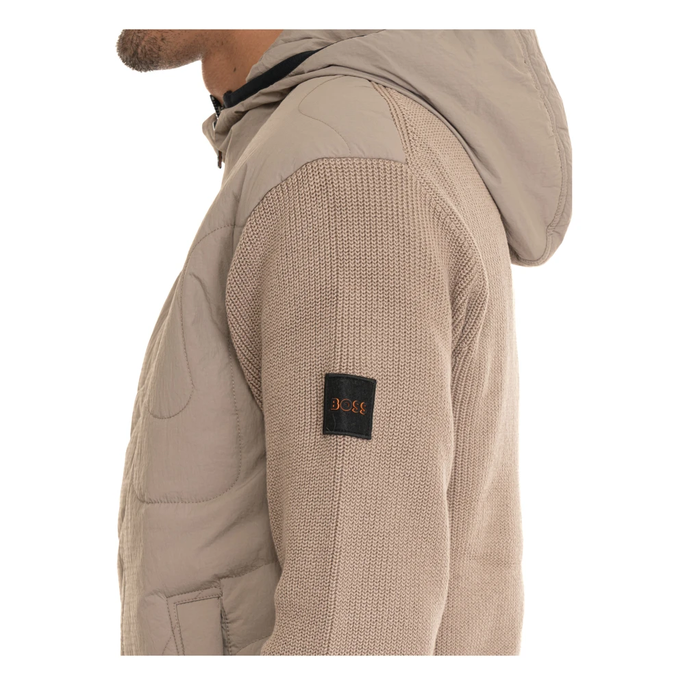Boss Warme Winter Puffer Jacket Beige Heren