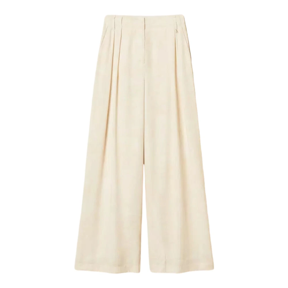 Twinset Women's Beige Palazzo Trousers - Wide Trousers - Xs - Trousers