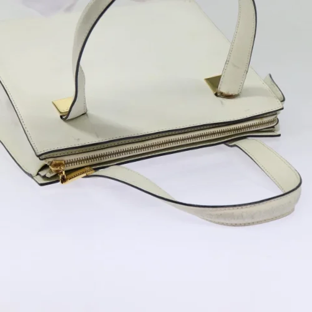 Celine Vintage Pre-owned Leather handbags White Dames