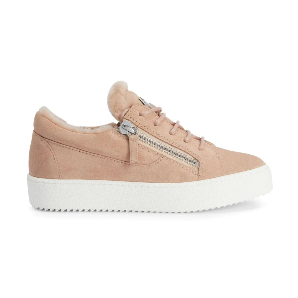 Giuseppe Zanotti Elegante Gesloten Platte Sneakers Dames Schoenen Roze