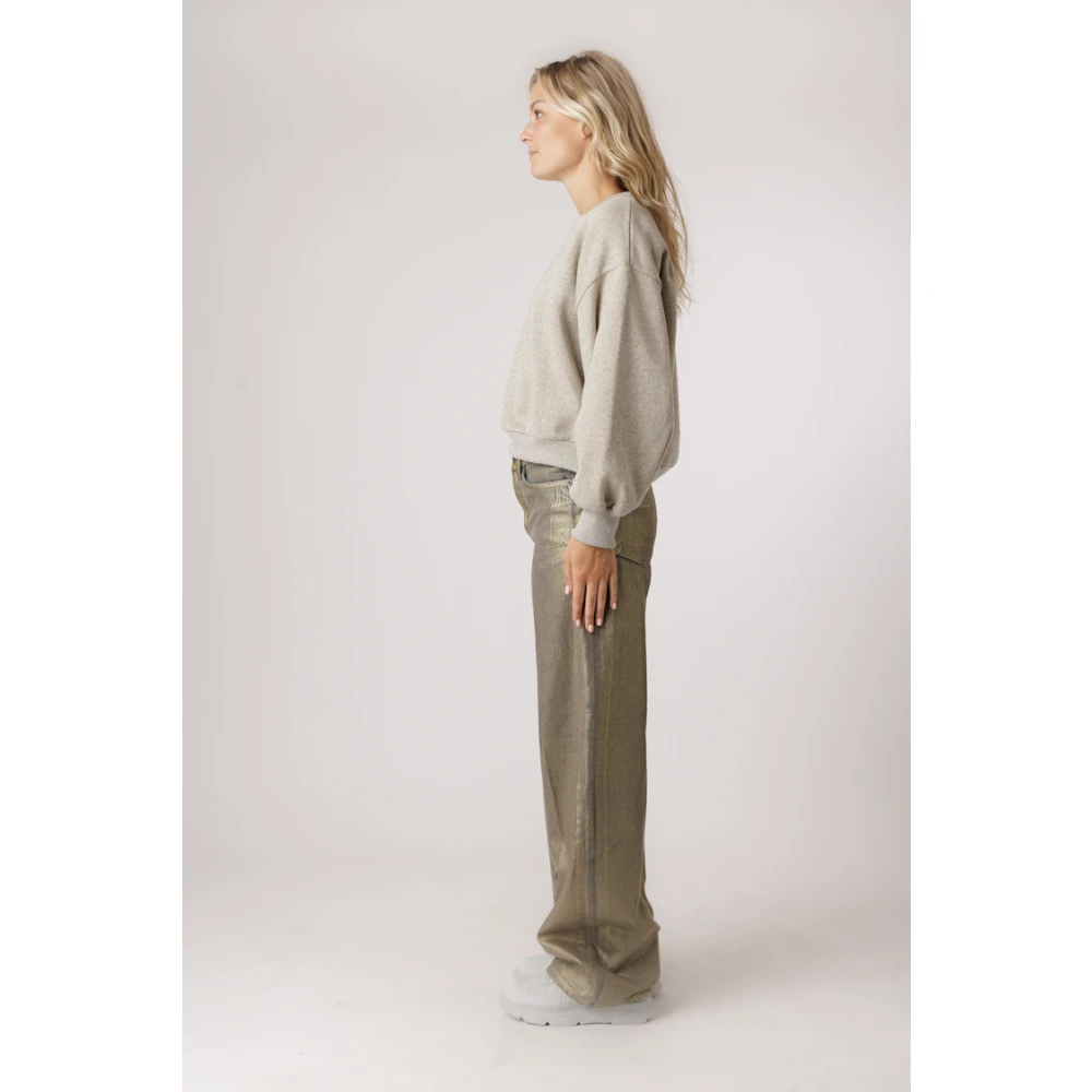 drykorn Metallic Rond Model Jeans met Persvouwen Gray Dames